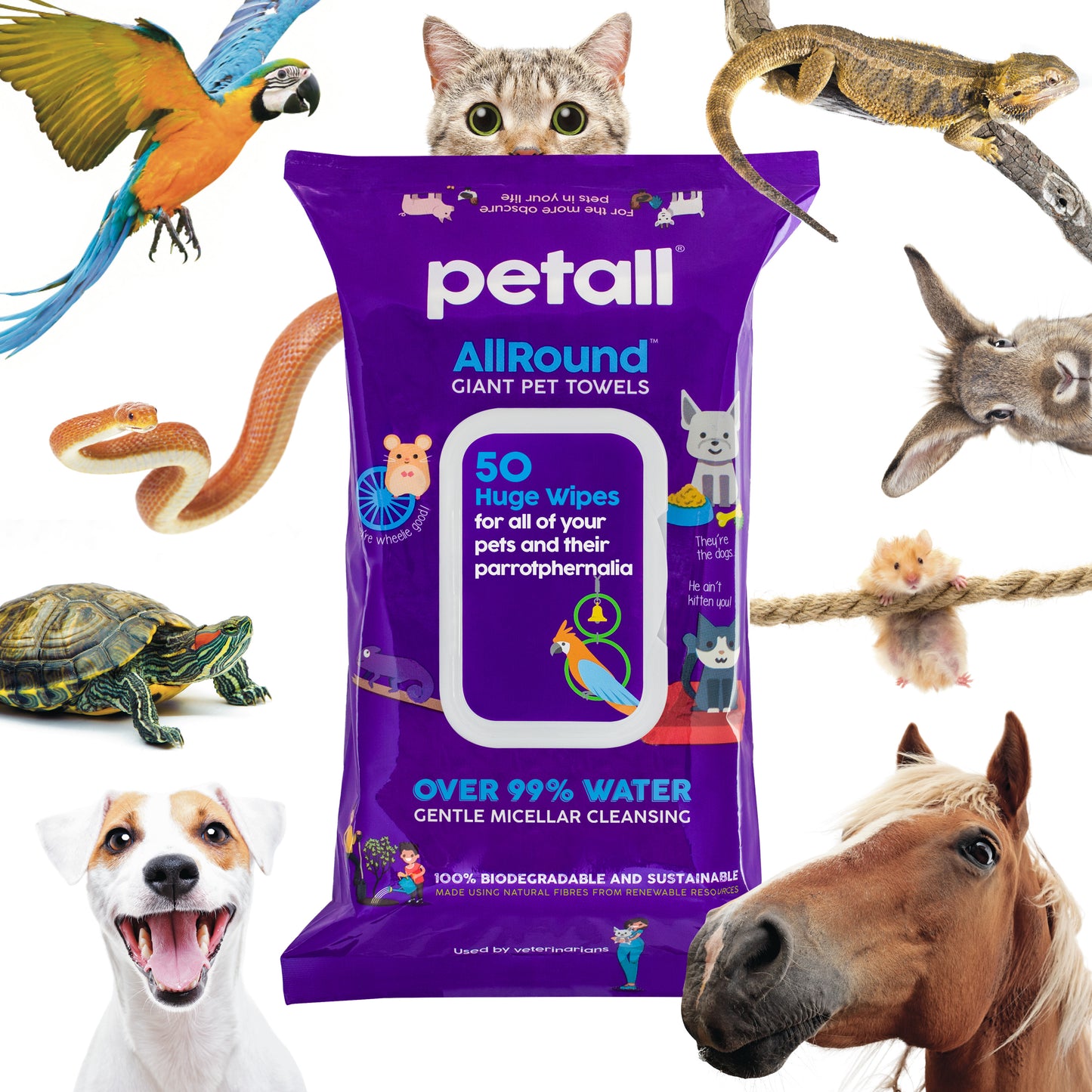 50 petall AllRound Giant Pet Wipes